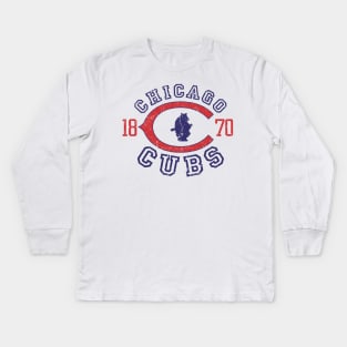 Vintage Chicago Cubs Kids Long Sleeve T-Shirt